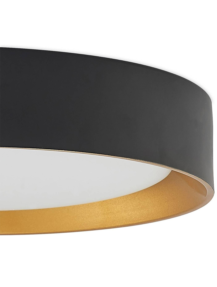 Plafonieră Led LARIOS 60W 4000K 4800Lm D490mm negru+aur Luminaled