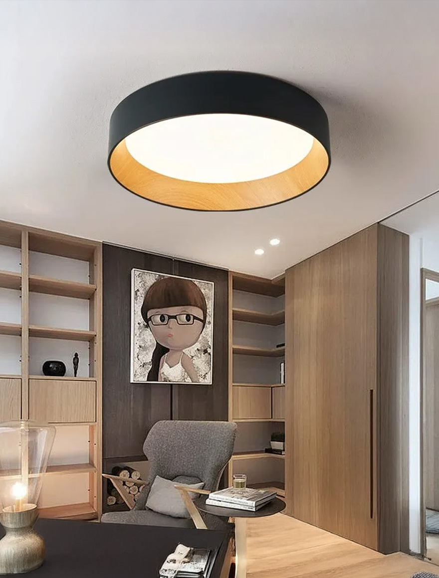 Plafonieră Led LARIOS 60W 4000K 4800Lm D490mm negru+aur Luminaled