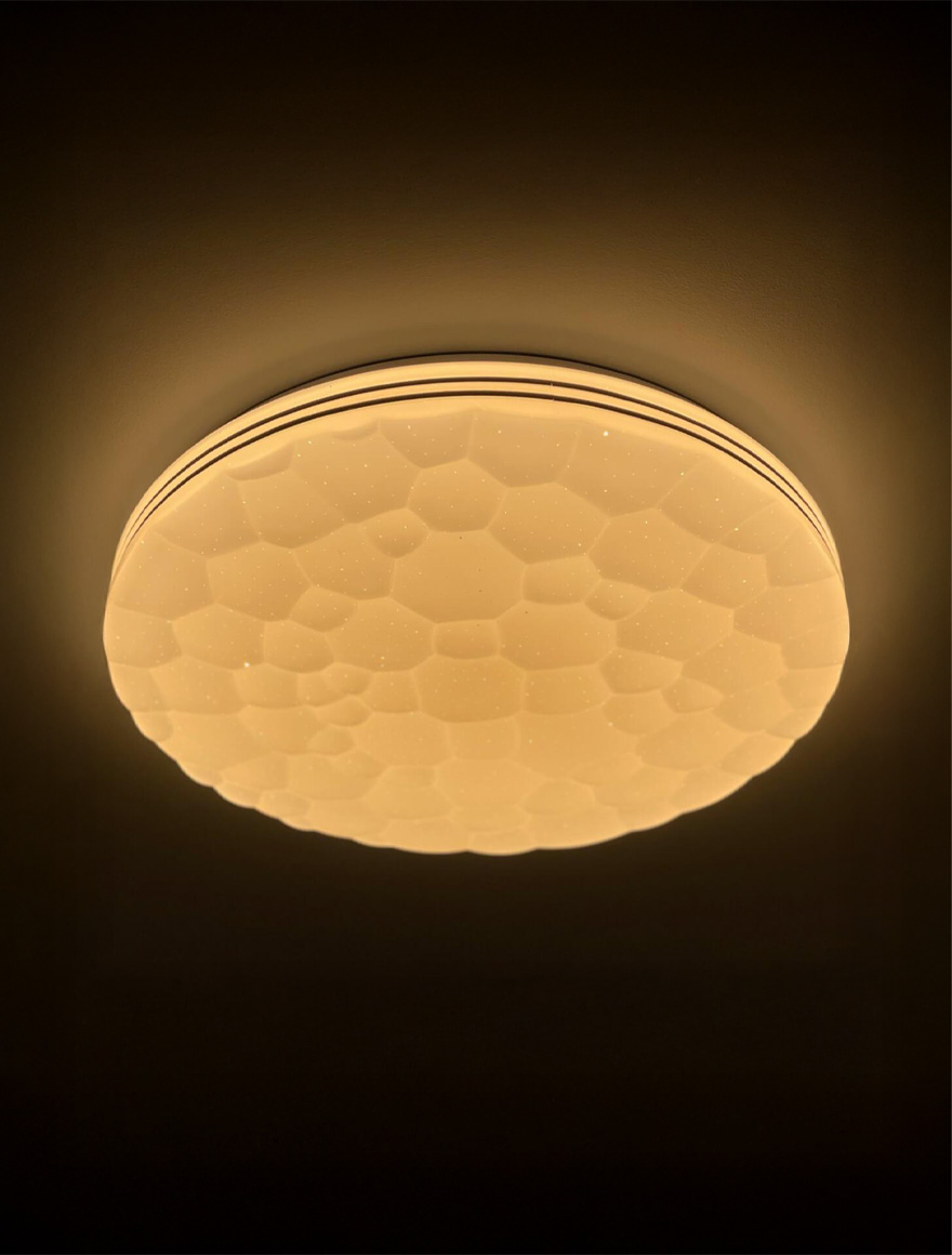 Plafonieră Led ARIA 40W Dimmable CCT 3200Lm +RGB6W D485mm albă Luminaled