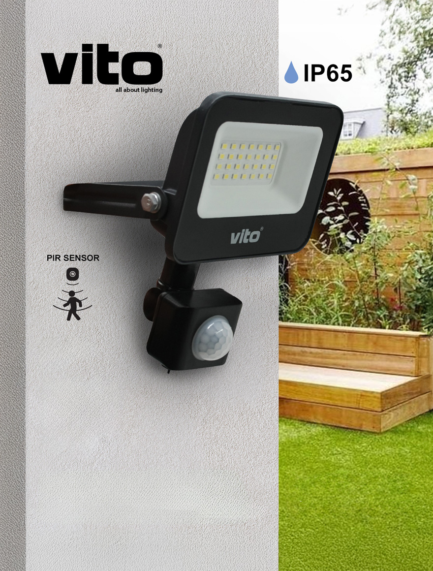 Проектор VITO SAVA-S LED 30 Вт/SMD/6000K/IP65/SENSOR/1/20