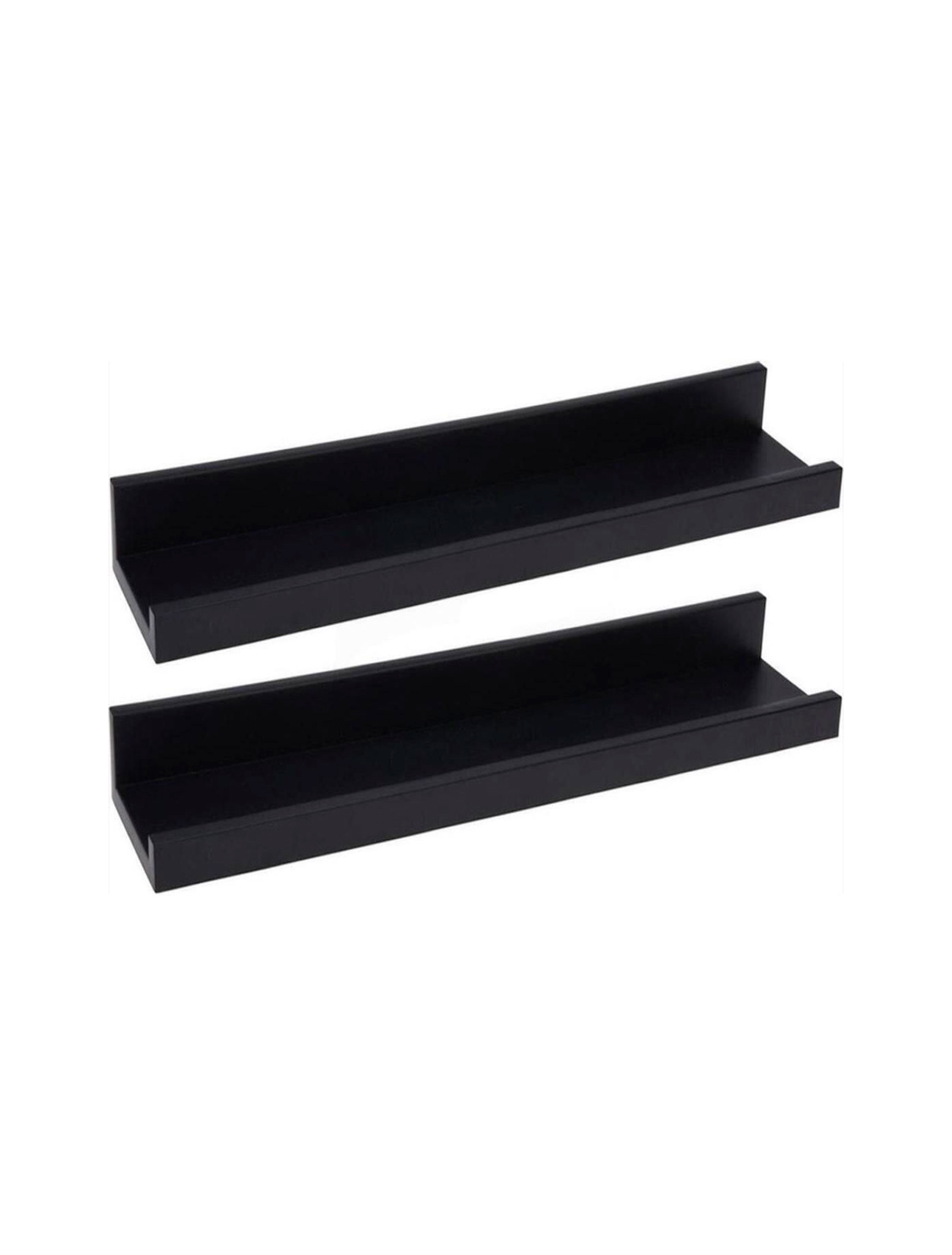 Набор подвесных полок H&S, 2 шт., 45x10x5 см, МДФ, бело-черный