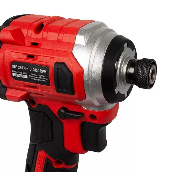 857142 Mașină de înșur. сu impact 18V, 230Nm, mandrină 1/4, (fără acum.) 3150 rot/min Profmet