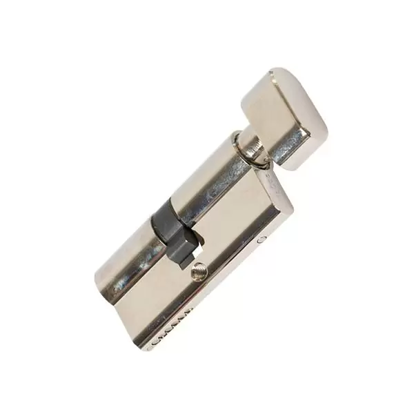 437263 Cilindru sigur 80mm(35/45) 200 cheie-buton alamă nichel 5chei Profmet