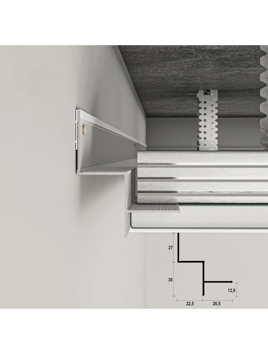 Светодиодная лента из алюминиевого профиля AST20B PP 2500 мм, черная, артикул 56691