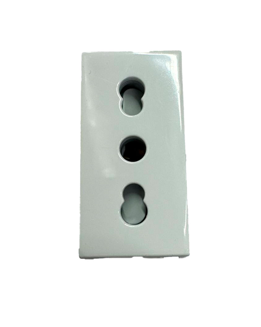 Итальянская розетка 1M, 2P+E, белая, VM30PW-B