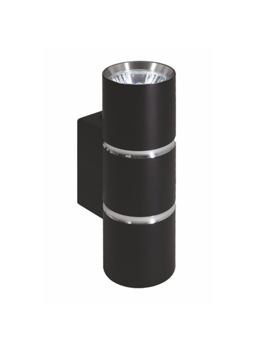 Настенный светильник 2xGU10, 55×150 мм, чёрный, LUMINALED