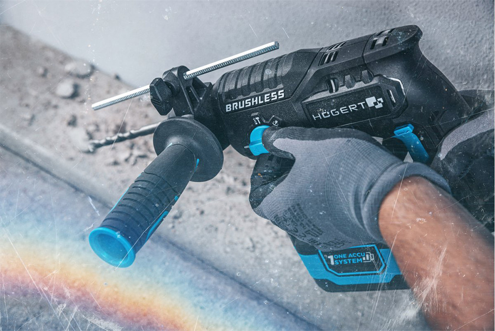 Ciocan rotopercutor 18V, fara acumulator, HOGERT