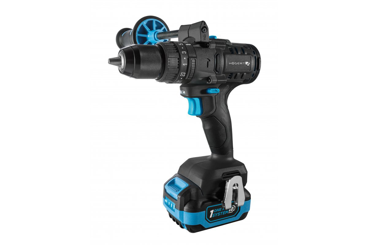 Set mașină de găurit + mașină de înșurubat cu impact, cu acumulator, HOGERT