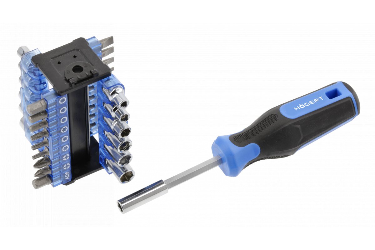 Set șurubelnițe și biti, 34 buc. HOGERT