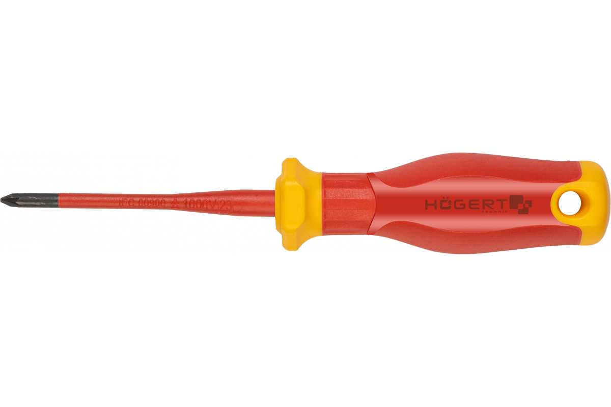 Șurubelniță cruciformă PZ1, 80 mm, 1000V, SLIM, S2 HOGERT