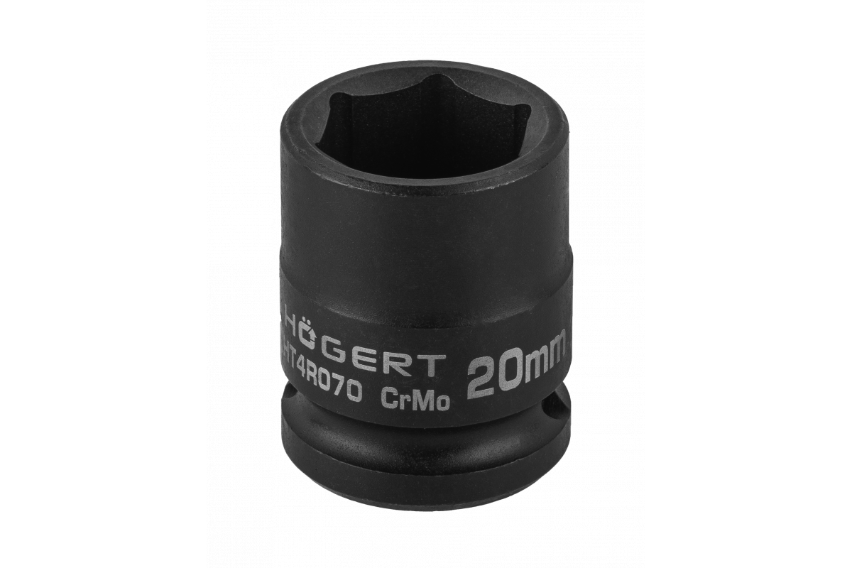Cheie tubulară hexagonală de impact 1/2", 20 mm, DIN 3121, CrMo, HOGERT