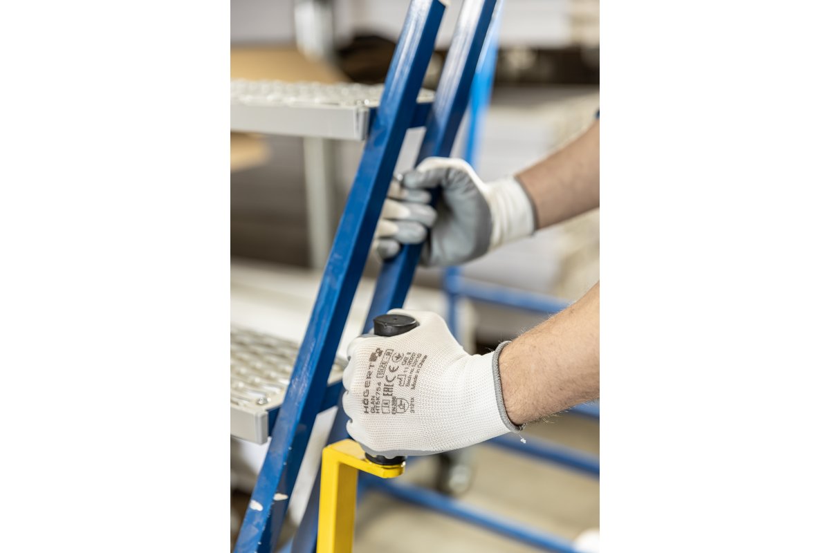 Mănuși de lucru GLAN acoperite cu nitril, mărimea 9, HOGERT (12per.)