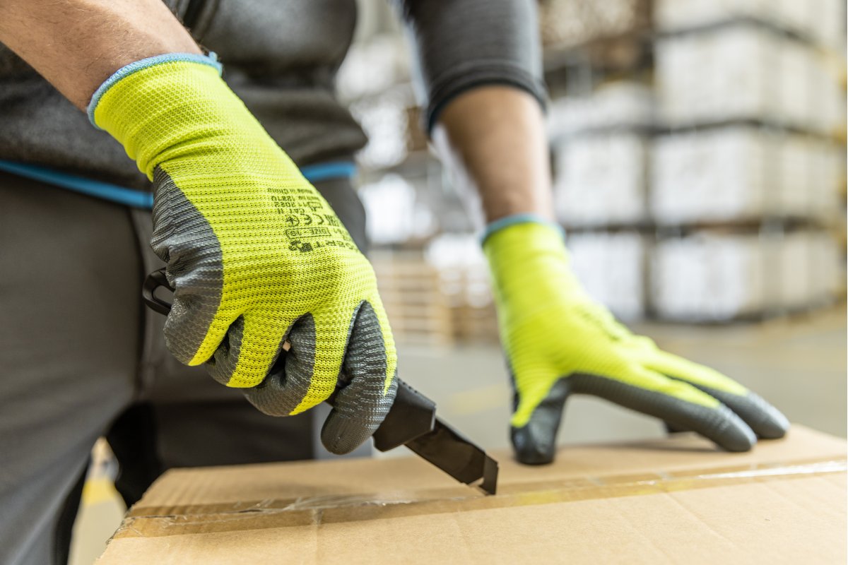 Mănuși de lucru VECHTE acoperite cu nitril, mărimea 10, HOGERT (12per.)