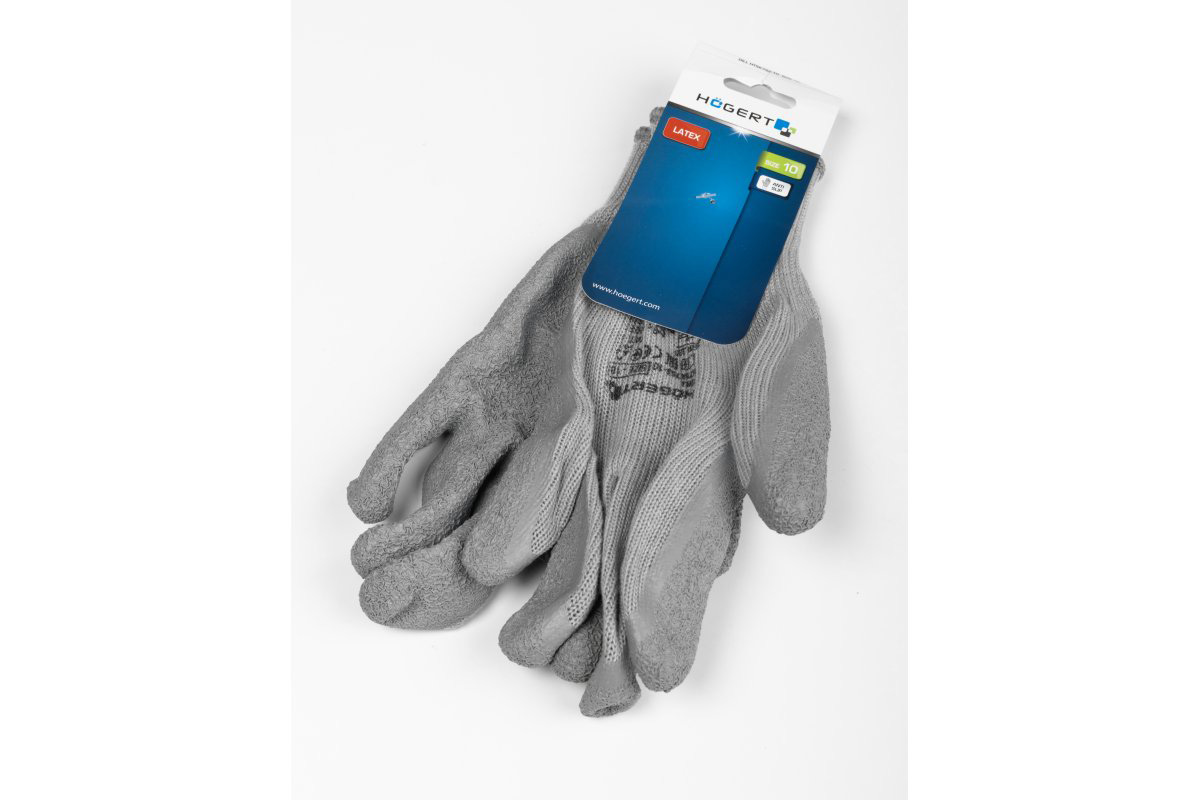 Mănuși de lucru DILL acoperite cu latex, mărimea 10, HOGERT (12per.)