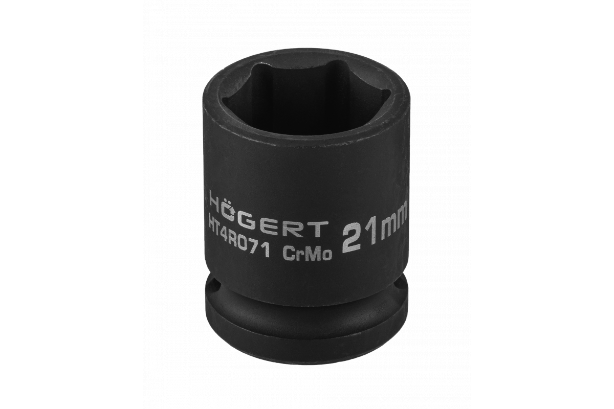 Cheie tubulară hexagonală de impact 1/2", 21 mm, DIN 3121, CrMo, HOGERT