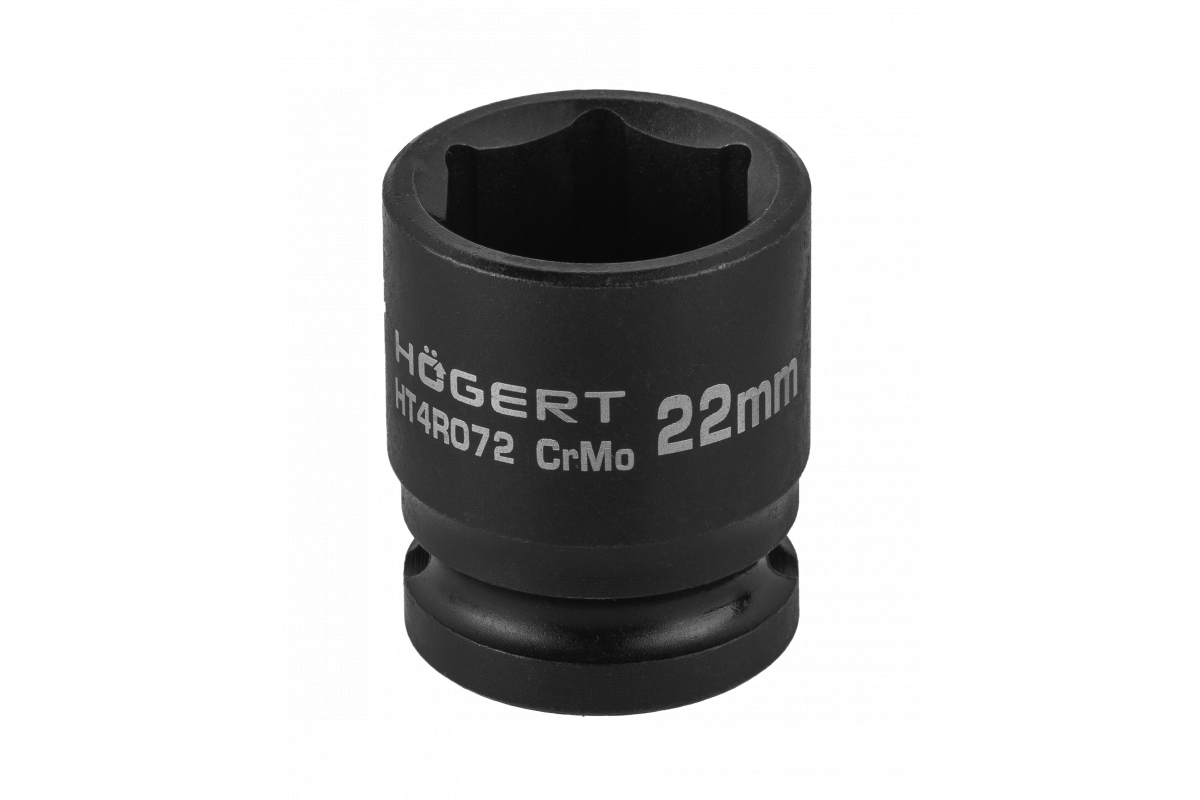Cheie tubulară hexagonală de impact 1/2", 22 mm, DIN 3121, CrMo, HOGERT