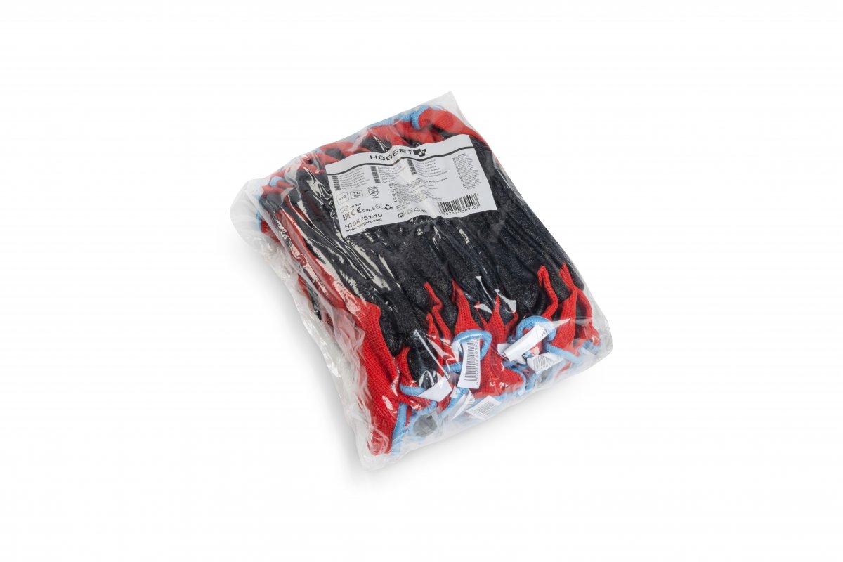 Mănuși de lucru RODER acoperite cu latex, mărimea 9, HOGERT (12per.)