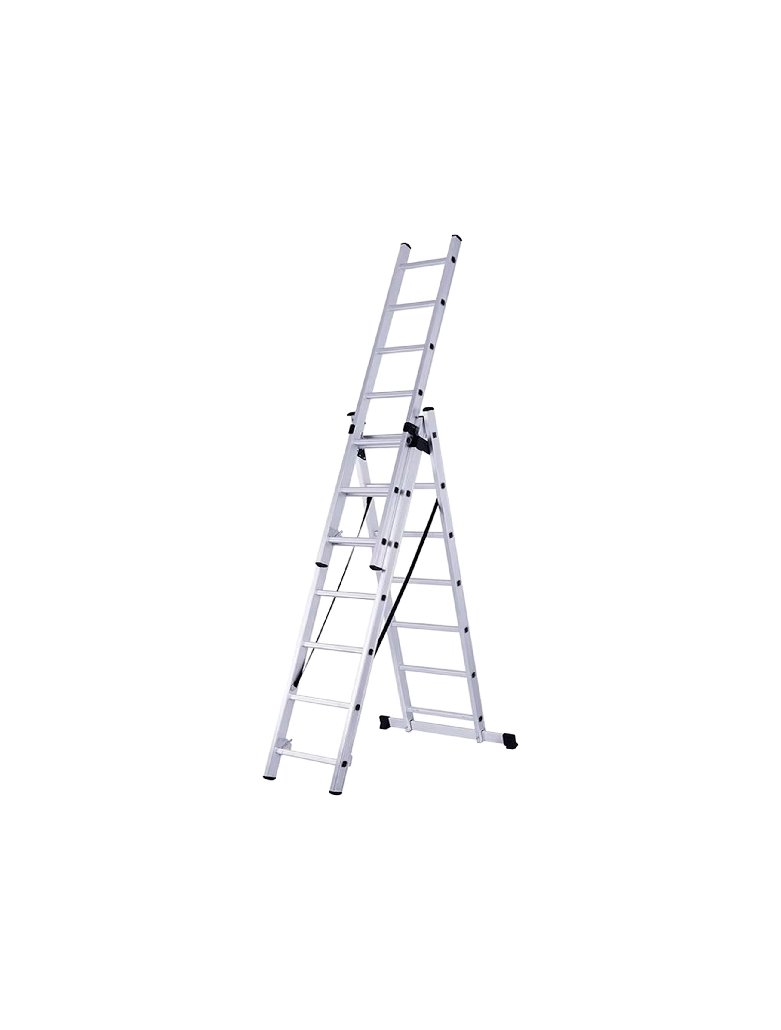 Scară aluminiu cu 3 tronsoane 3x14 7,90m/9,80m