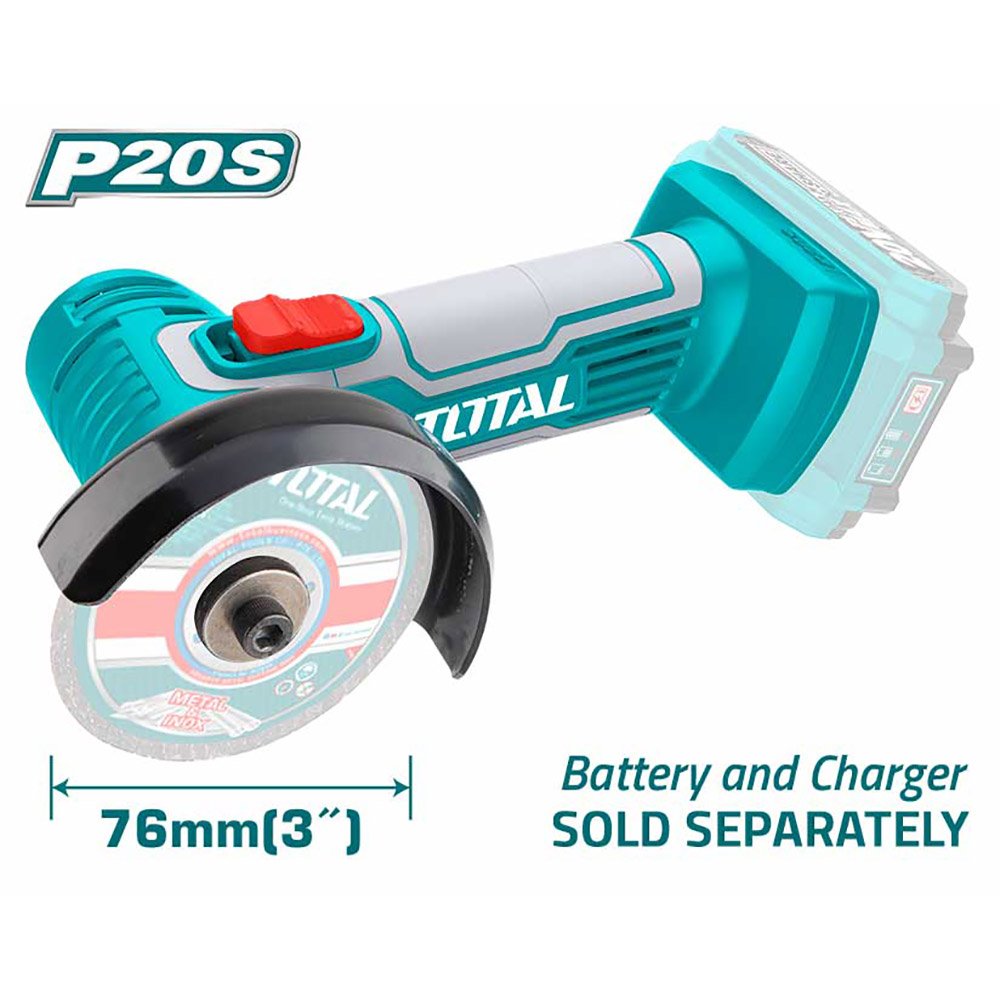 Polizor unghiular fără acumulator 76mm 20,0V Total TAGLI7601