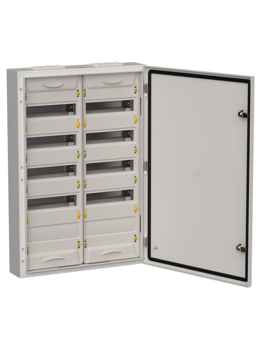 Металлический корпус ȘRn-120 (2х60) 835х570х140 мм TITAN 5 IP54 серый (одна дверца) IEK