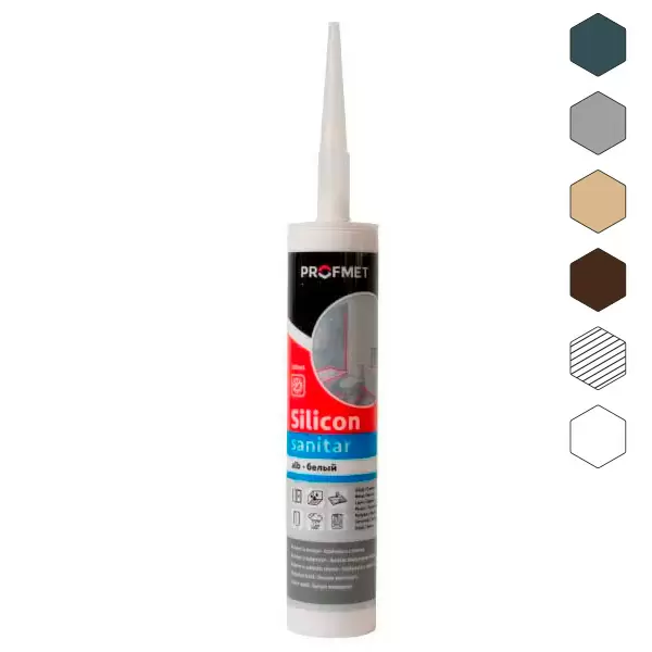 742472 Silicon sanitar 280ml, antracit Profmet