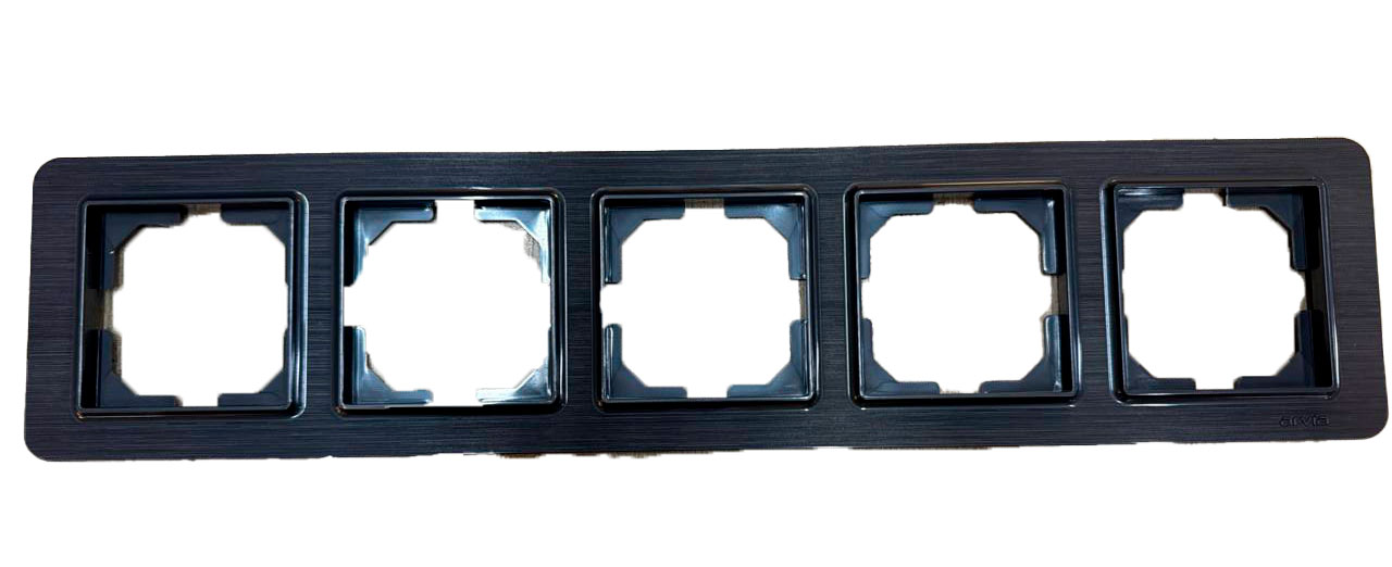 Рамка на 5 постов, антрацитовая, Lavin Arvia