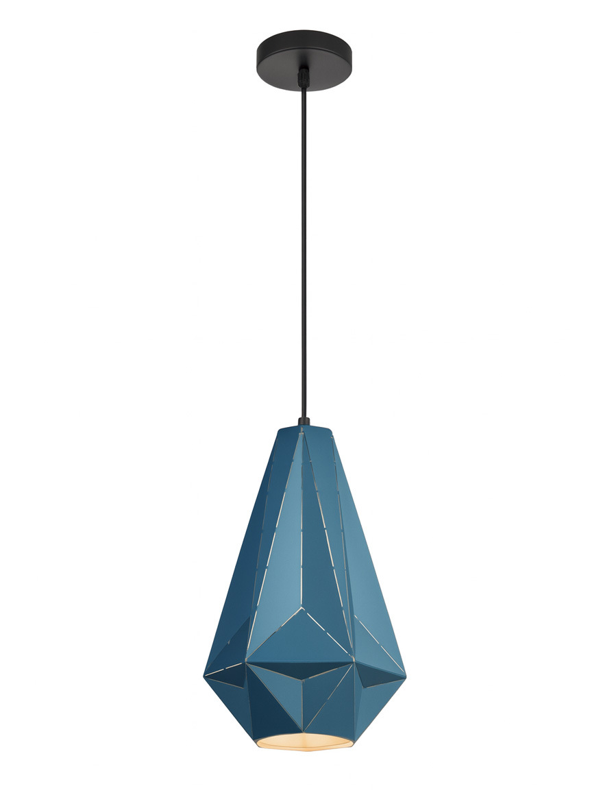 SuspensieJH-33 D21xH29cm, E27/1, Metal, Aqua blue Luminaled