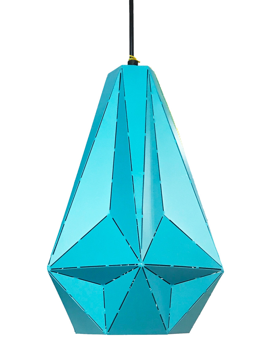 SuspensieJH-33 D21xH29cm, E27/1, Metal, Aqua blue Luminaled