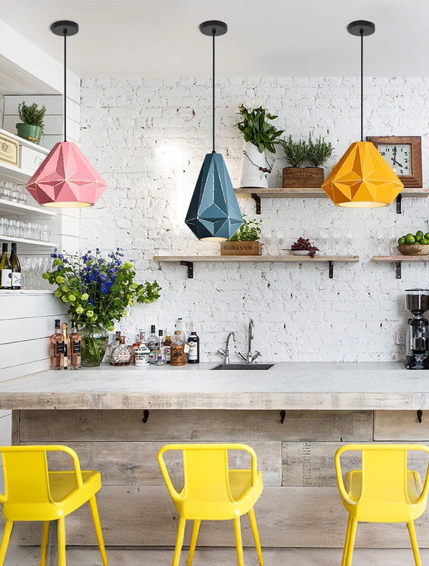 SuspensieJH-33 D21xH29cm, E27/1, Metal, Aqua blue Luminaled