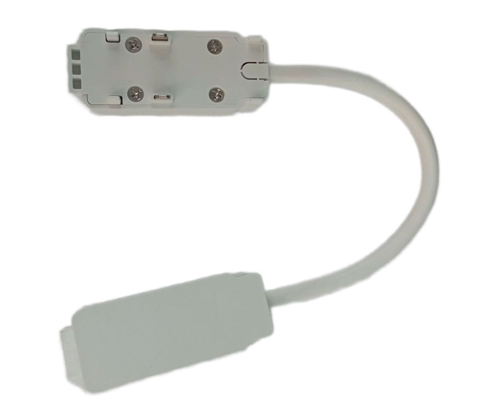 Соединитель типа L для встраиваемой ультратонкой шины, белый LuminaLED