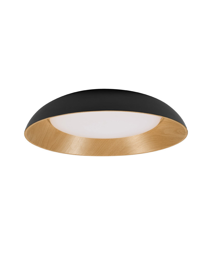 Plafonieră Led ALVA 60W 4000K 4000Lm D500mm neagră+lemn Luminaled