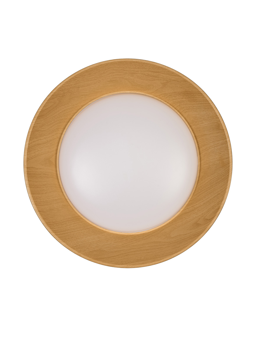 Plafonieră Led ALVA 60W 4000K 4000Lm D500mm neagră+lemn Luminaled