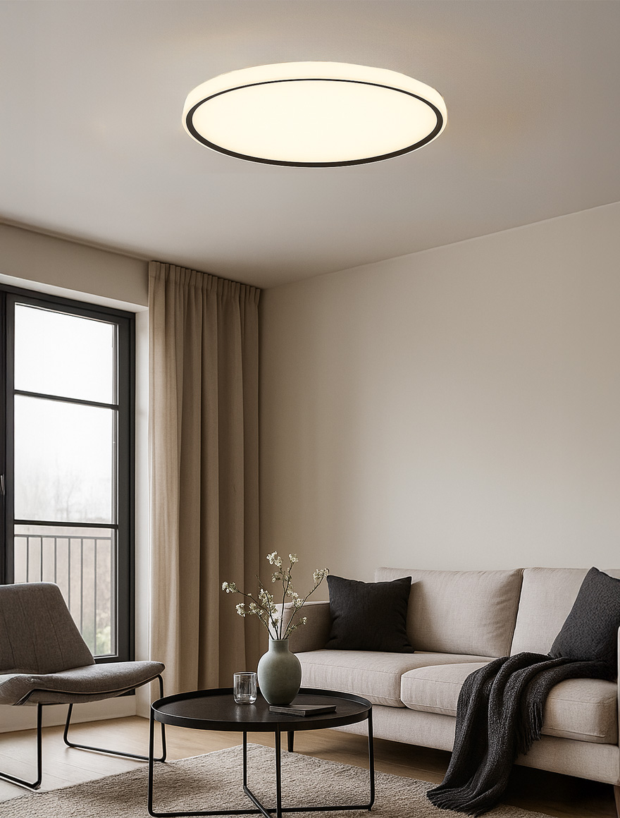 Светодиодный потолочный светильник CARLOS 48 Вт с регулировкой яркости 3000-6000 К 3900 Лм D400 мм, белый