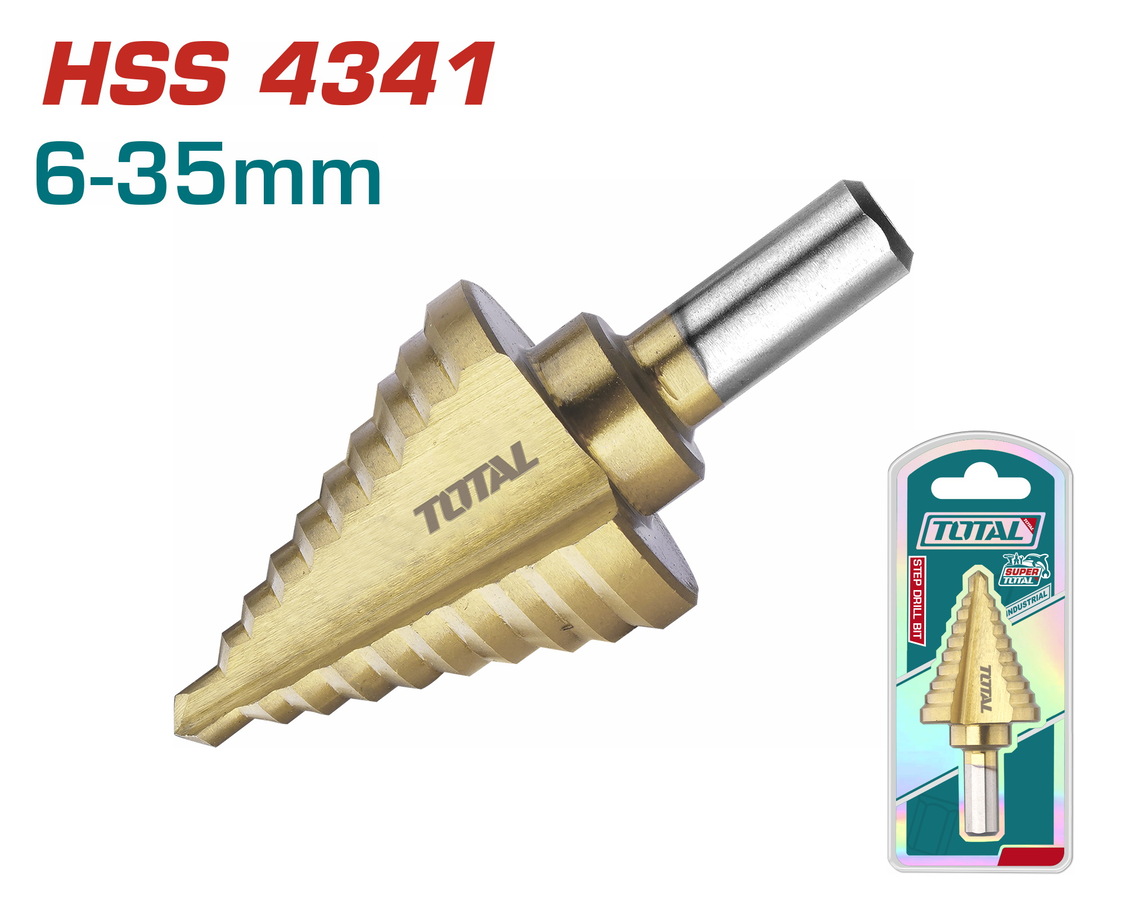 Сверло по металлу ступенчатое 6-35мм Hss Total TAC7563501