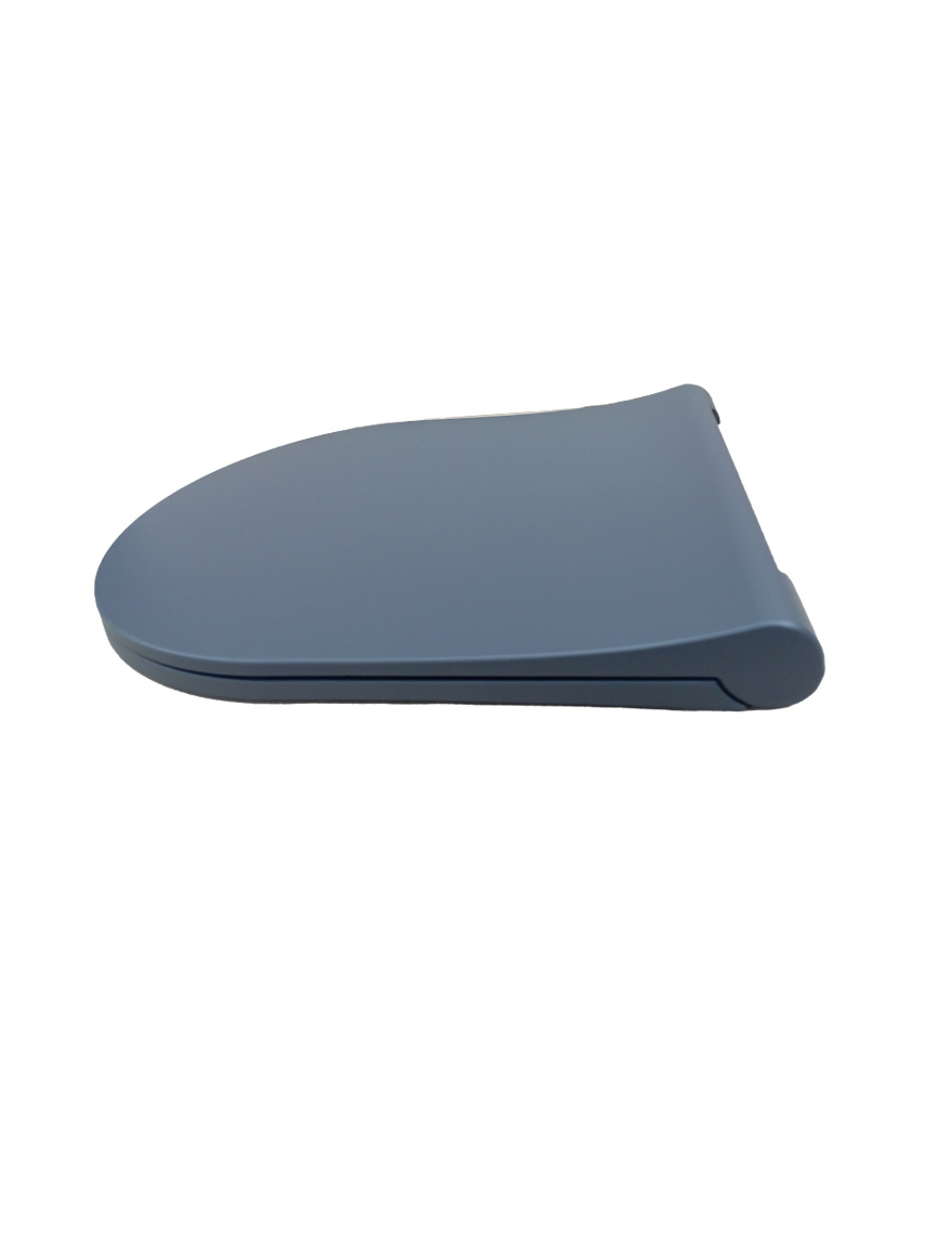 Крышка унитаза, четверть глубины, матовый дюропласт, антрацитовый цвет.