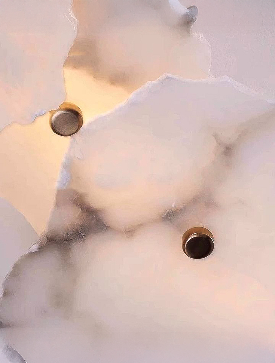 Настенный светильник LED 12W, 3000K, VB41805-2, алебастр (испанский/Class A), золото, Luminaled