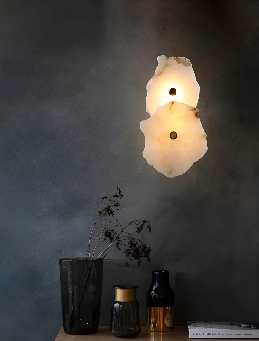 Настенный светильник LED 12W, 3000K, VB41805-2, алебастр (испанский/Class A), золото, Luminaled