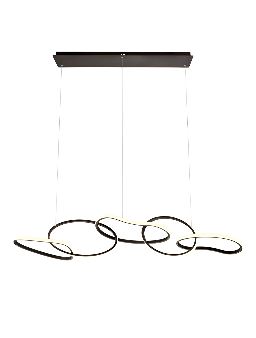 Lustră LED VG 72W 3000K IP20 L1500mm neagră Luminaled