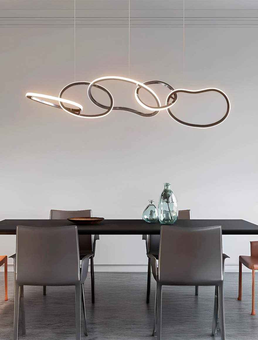 Lustră LED VG 72W 3000K IP20 L1500mm neagră Luminaled 2