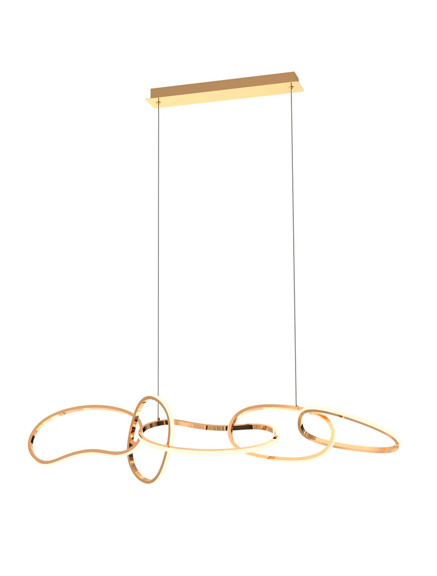 Lustră LED VG 72W 3000K IP20 L1500mm aurie Luminaled