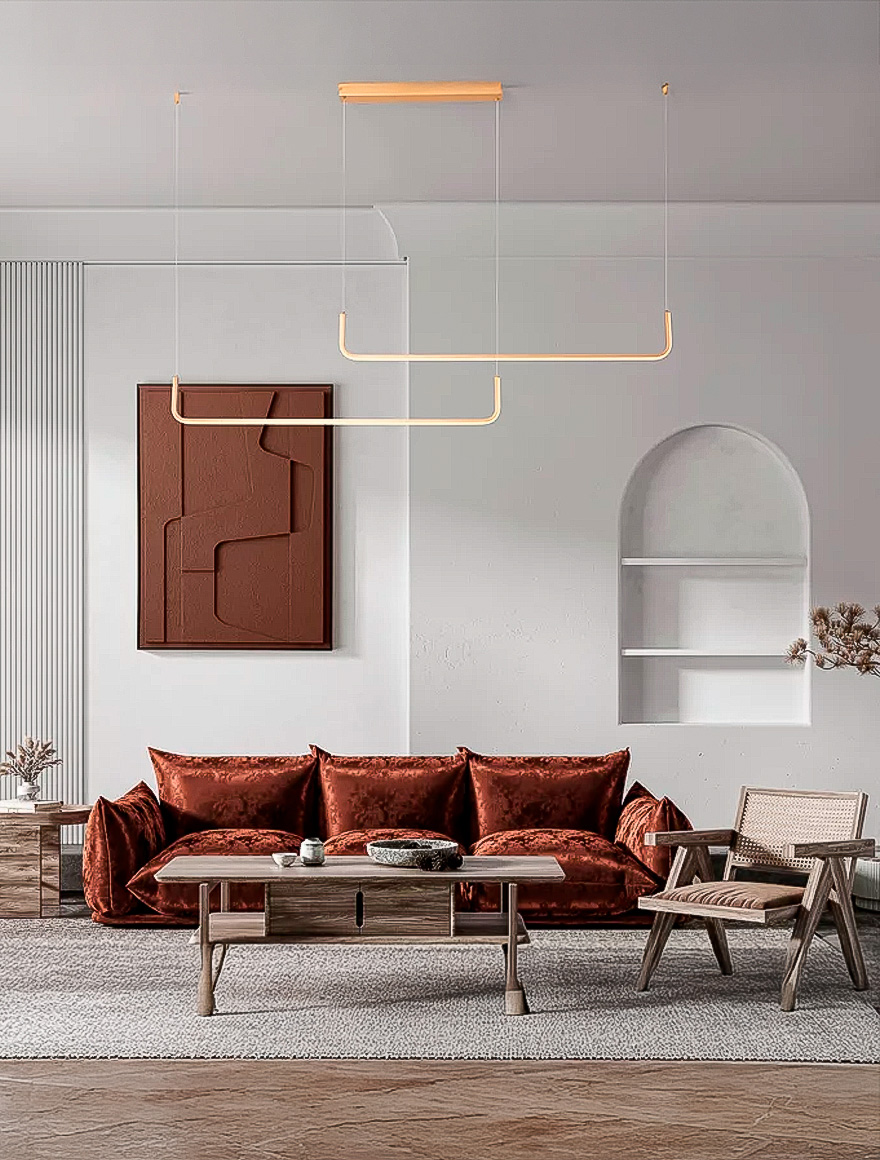 Lustră Led VG 40W 4000K IP20 L1200mm VP40008-2A aur Luminaled