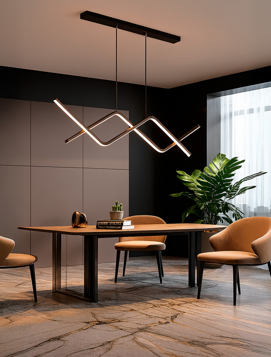 Lustră Led VG 46W 4000K IP20 L900mm VP42472-2 negru Luminaled