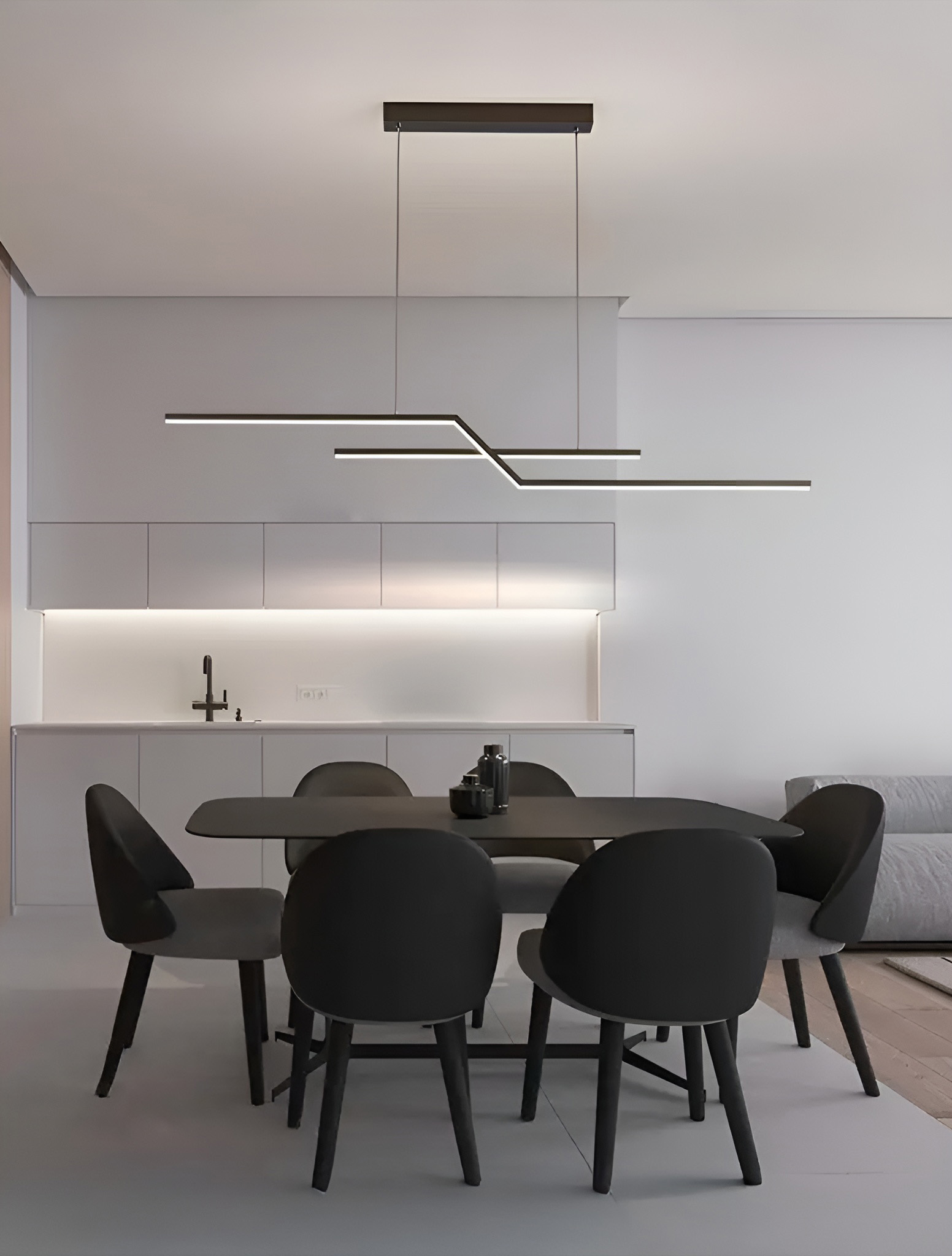 Светодиодная люстра VG 30 Вт, 4000K, IP20, L1050 мм, VP42473-2, чёрная, LuminaLED