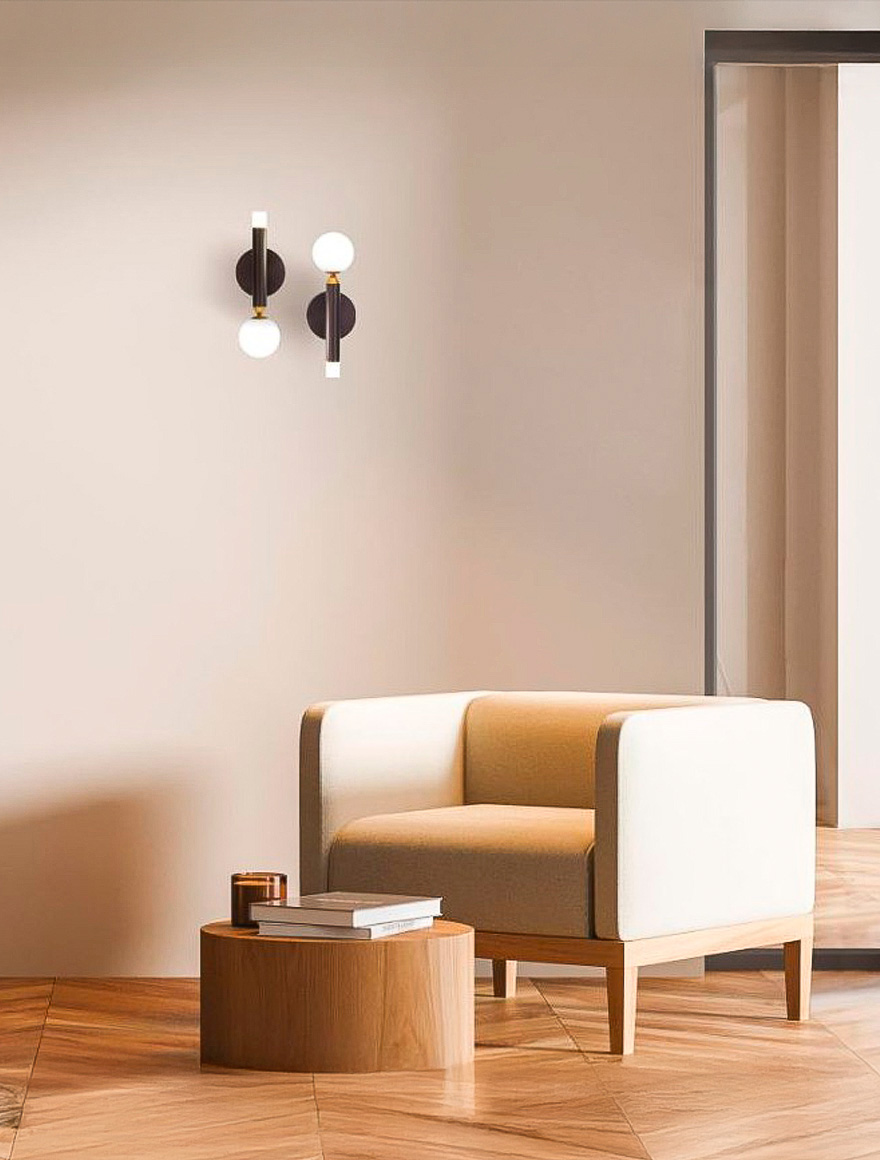 Настенный светильник LED VG 6W, 4000K, IP20, коричневый, VB42350-2, Luminaled