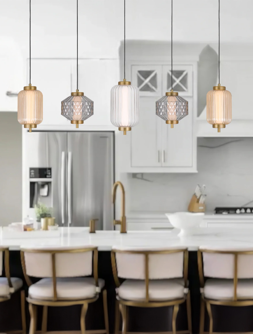 Светодиодная люстра 33 Вт 3000К 2Xдымчатый + 1Xянтарный + 2Xпрозрачный HN8457 Luminaled