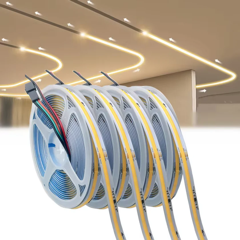 andă LED Dinamică COB 360leds DC24V 12w/m 10mm 6500K 100lm/w IP20 5M LuminaLED