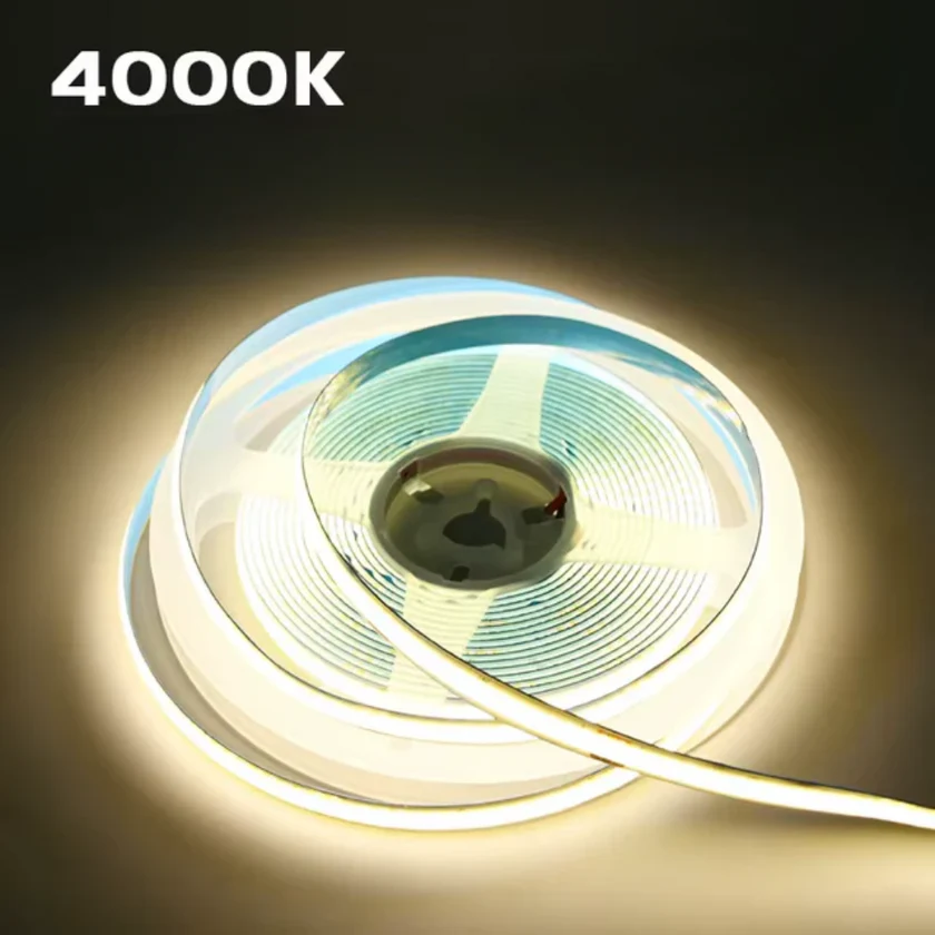 Bandă LED dinamică COB 360leds DC24V 12w/m 10mm 4000K 100lm/w IP20 5M LuminaLED