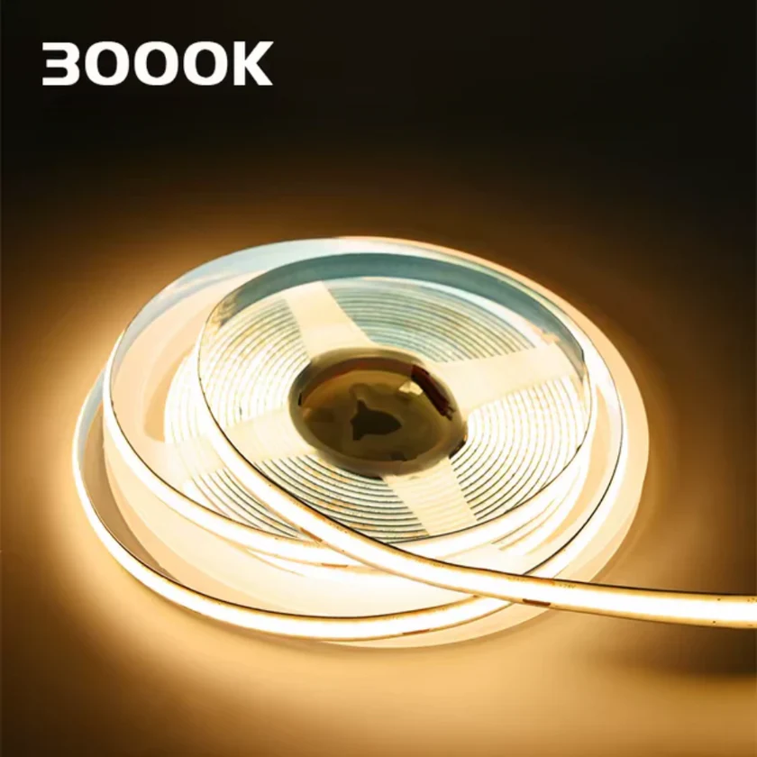 Bandă LED DINAMICA COB 360leds DC24V 12w/m 10mm 3000K 100lm/w IP20 5M LuminaLED