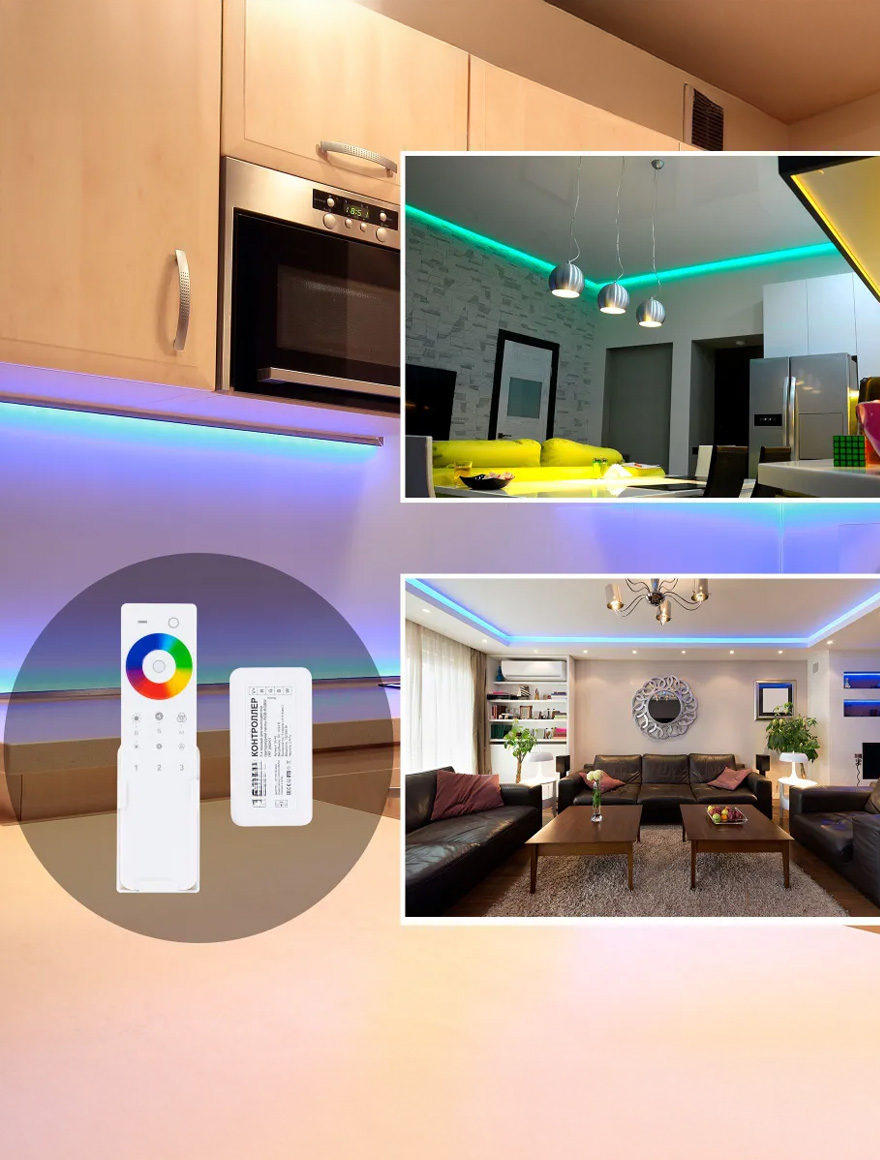 Контроллер светодиодной ленты RGB 5 В < 90 Вт, 12 В: < 216 Вт, 24 В: < 432 Вт LuminaLED