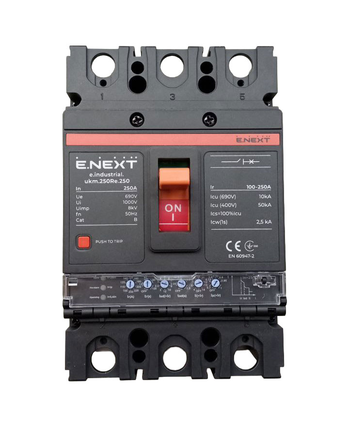 Автоматический выключатель с электронным разделителем e.industrial.ukm.250Re.250